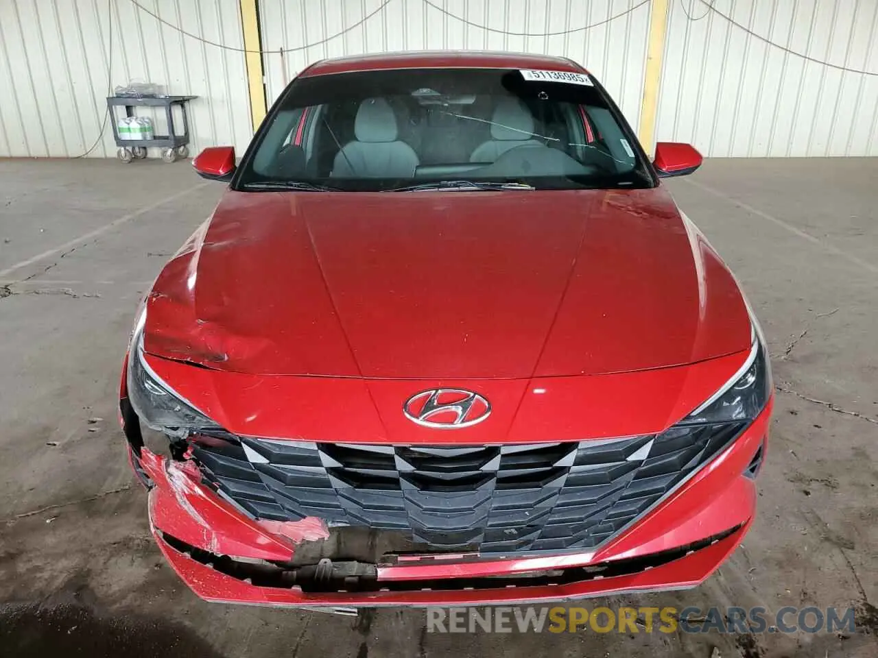 5 fotografías del automóvil dañado 5NPLM4AG5MH003456 HYUNDAI ELANTRA 2021