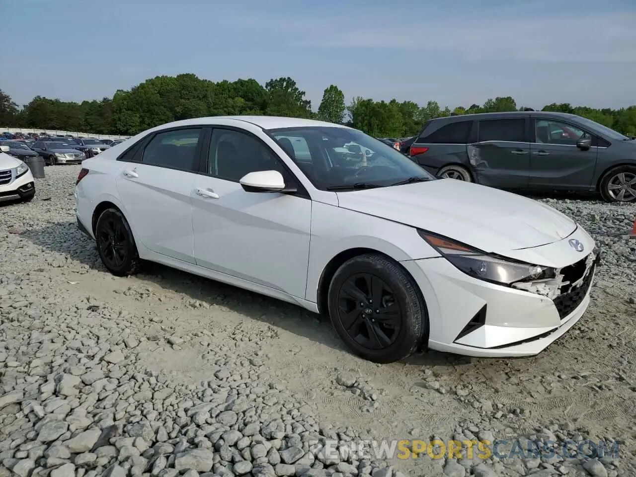 4 fotografías del automóvil dañado 5NPLM4AG5MH039616 HYUNDAI ELANTRA 2021