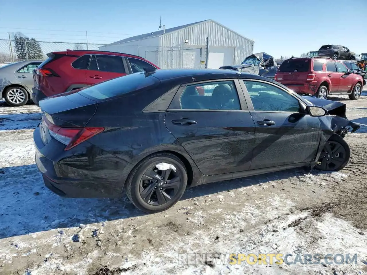 3 fotografías del automóvil dañado 5NPLM4AG5MH040636 HYUNDAI ELANTRA 2021