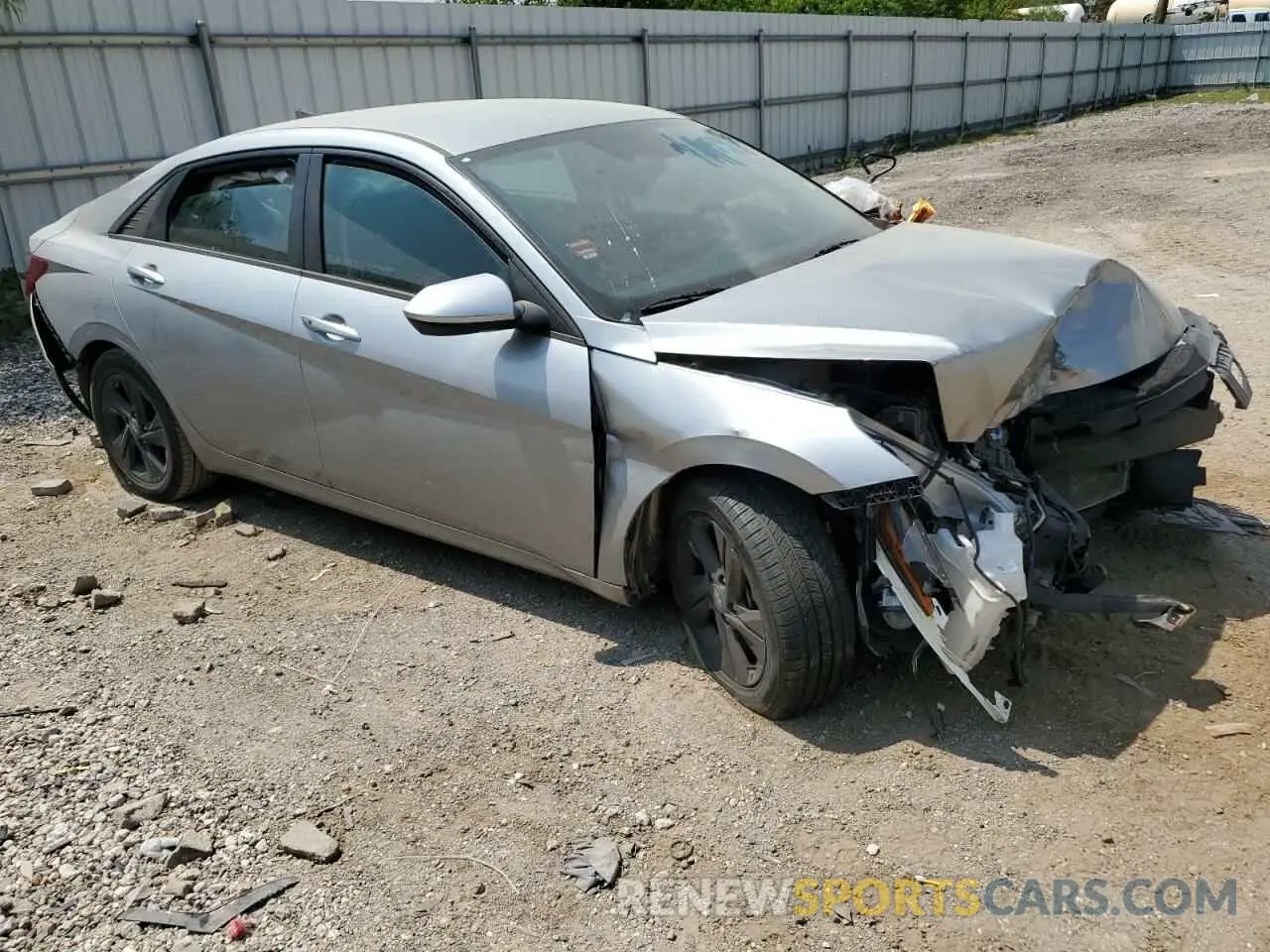 4 fotografías del automóvil dañado 5NPLM4AG7MH011459 HYUNDAI ELANTRA 2021