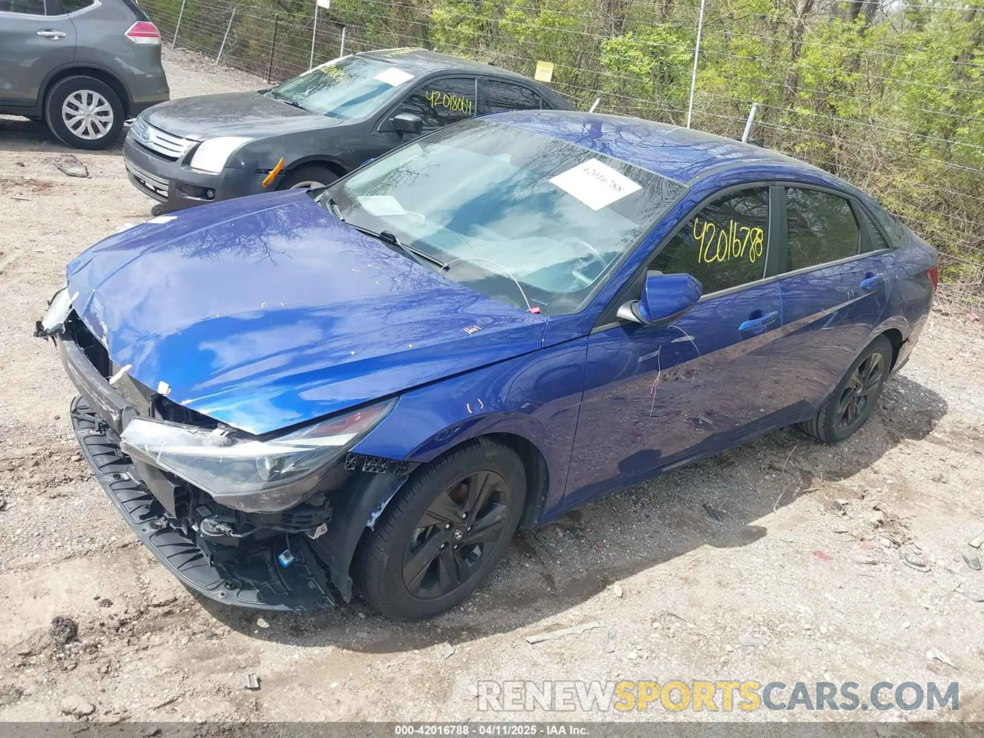2 fotografías del automóvil dañado 5NPLM4AG7MH045336 HYUNDAI ELANTRA 2021