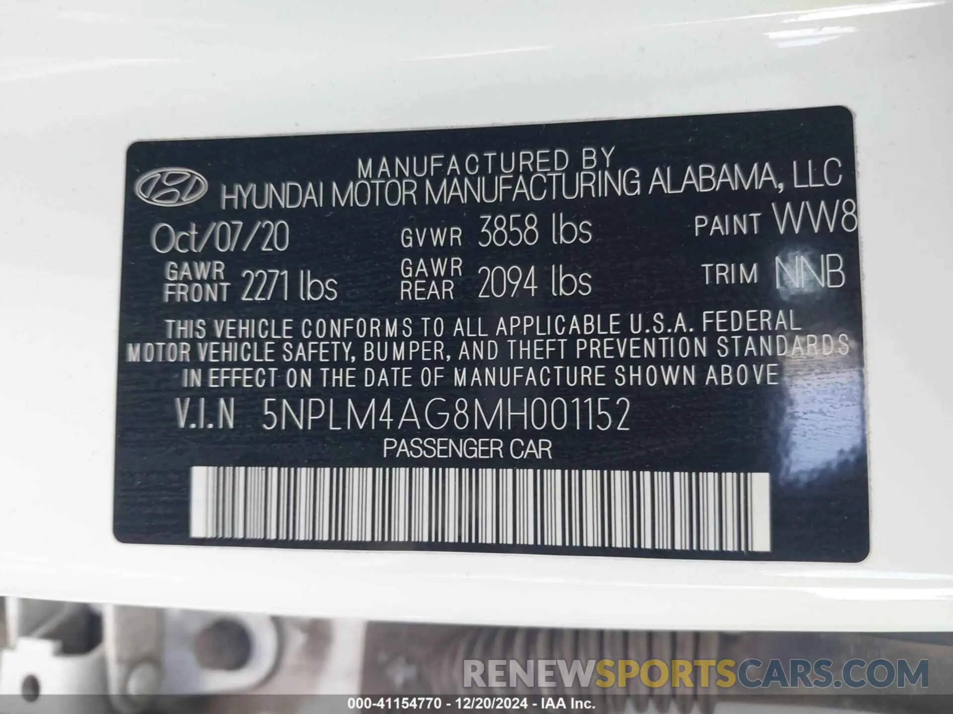 9 fotografías del automóvil dañado 5NPLM4AG8MH001152 HYUNDAI ELANTRA 2021