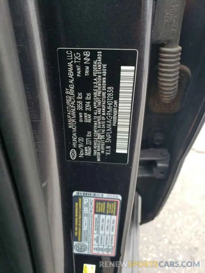 13 fotografías del automóvil dañado 5NPLM4AG9MH012838 HYUNDAI ELANTRA 2021