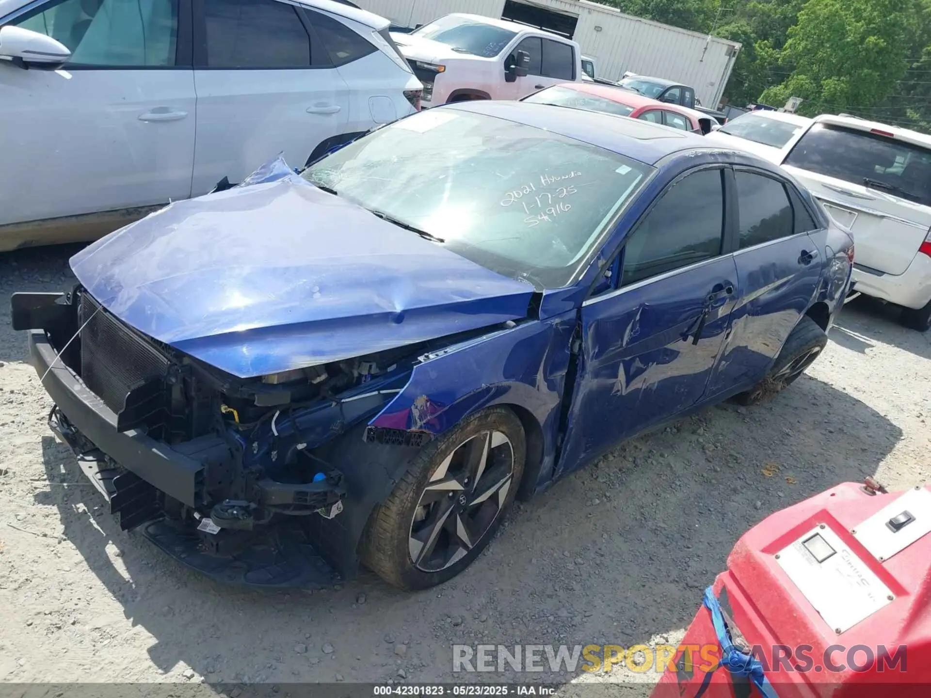 2 fotografías del automóvil dañado 5NPLN4AG8MH020572 HYUNDAI ELANTRA 2021