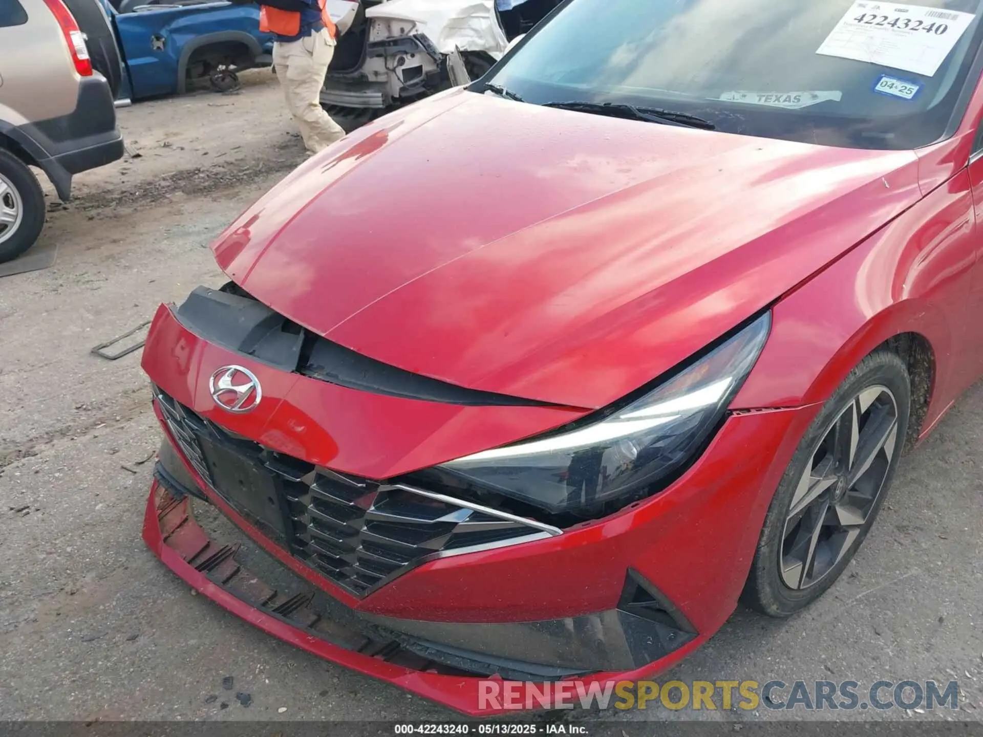 6 fotografías del automóvil dañado 5NPLP4AG1MH026157 HYUNDAI ELANTRA 2021