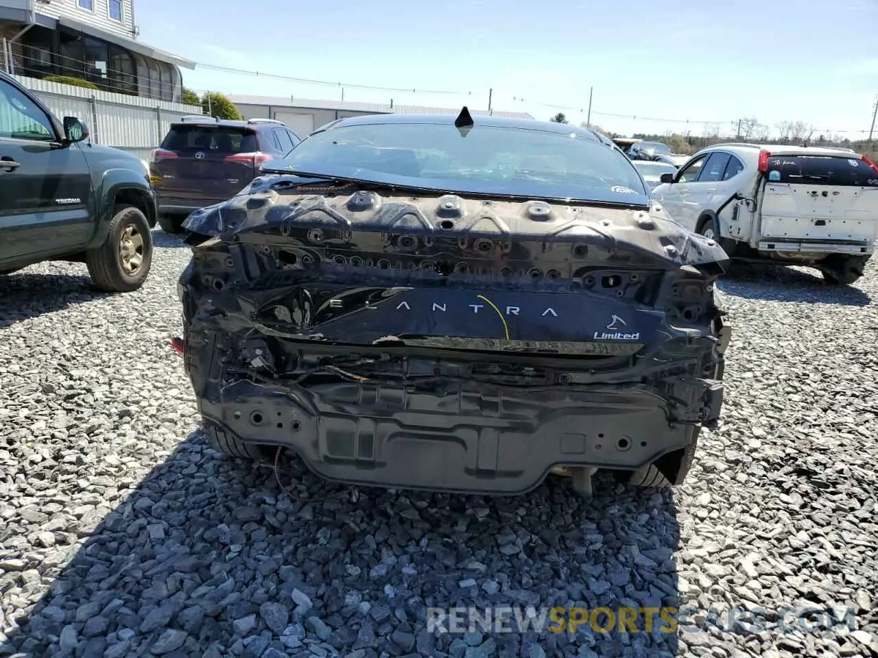 6 fotografías del automóvil dañado 5NPLP4AG4MH018747 HYUNDAI ELANTRA 2021