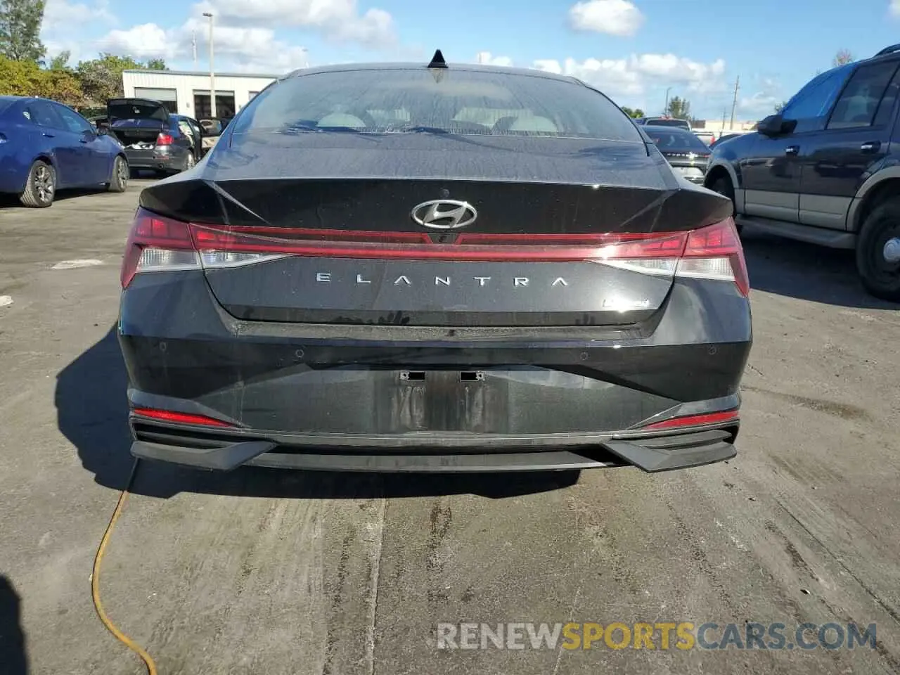 6 fotografías del automóvil dañado 5NPLP4AG6MH026431 HYUNDAI ELANTRA 2021