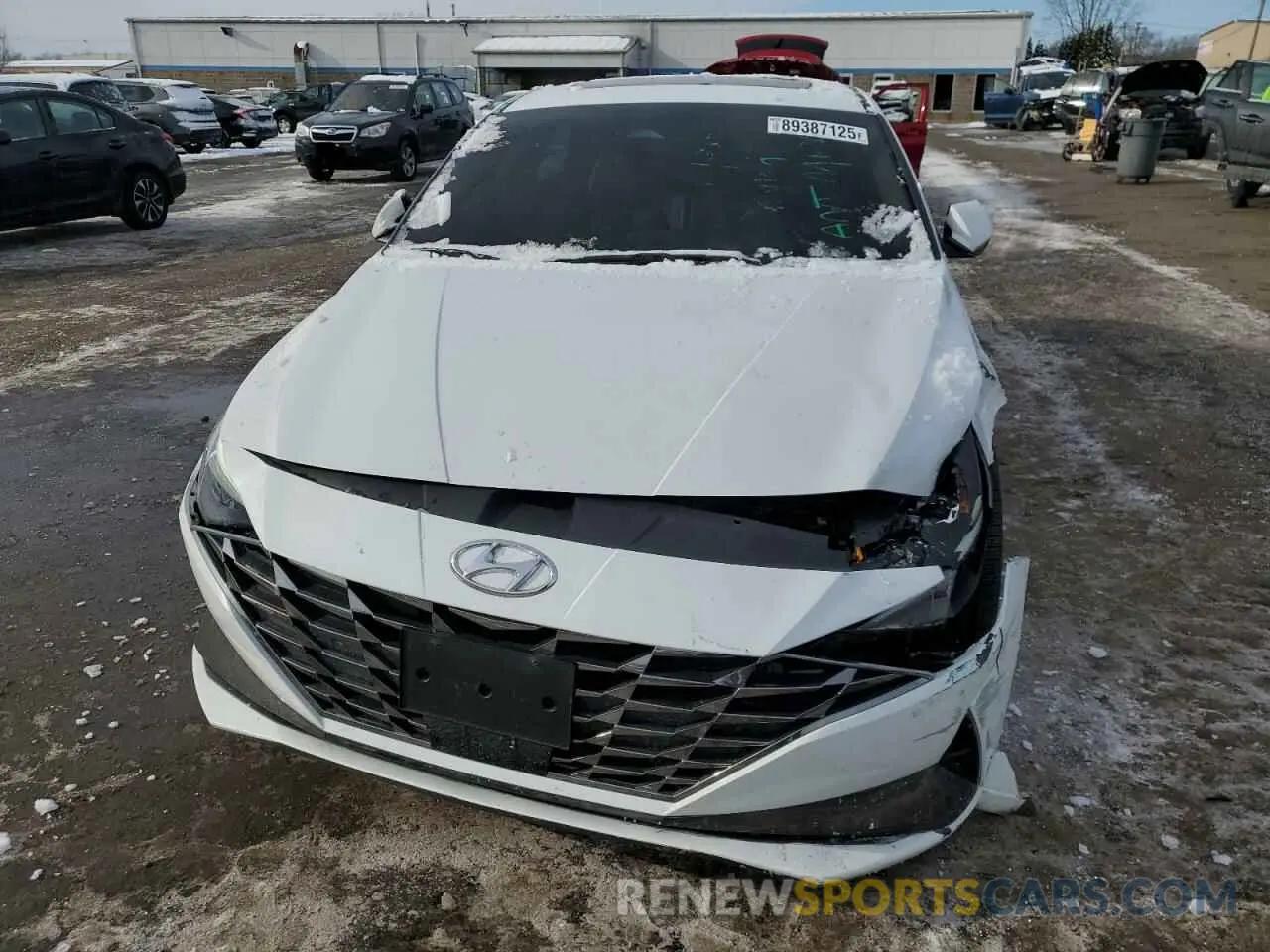 5 fotografías del automóvil dañado 5NPLP4AG8MH024020 HYUNDAI ELANTRA 2021