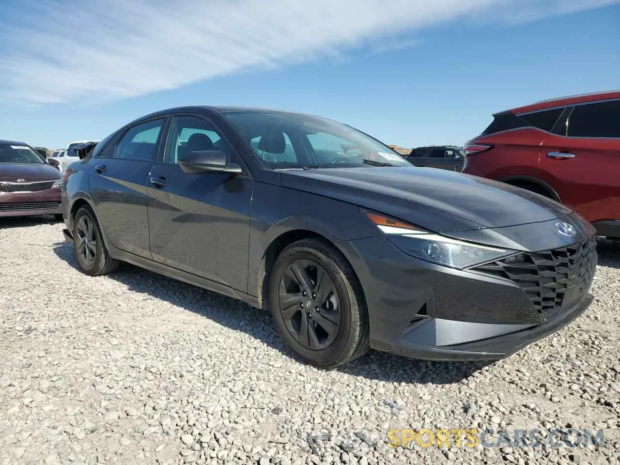 4 fotografías del automóvil dañado 5NPLS4AG1MH000818 HYUNDAI ELANTRA 2021