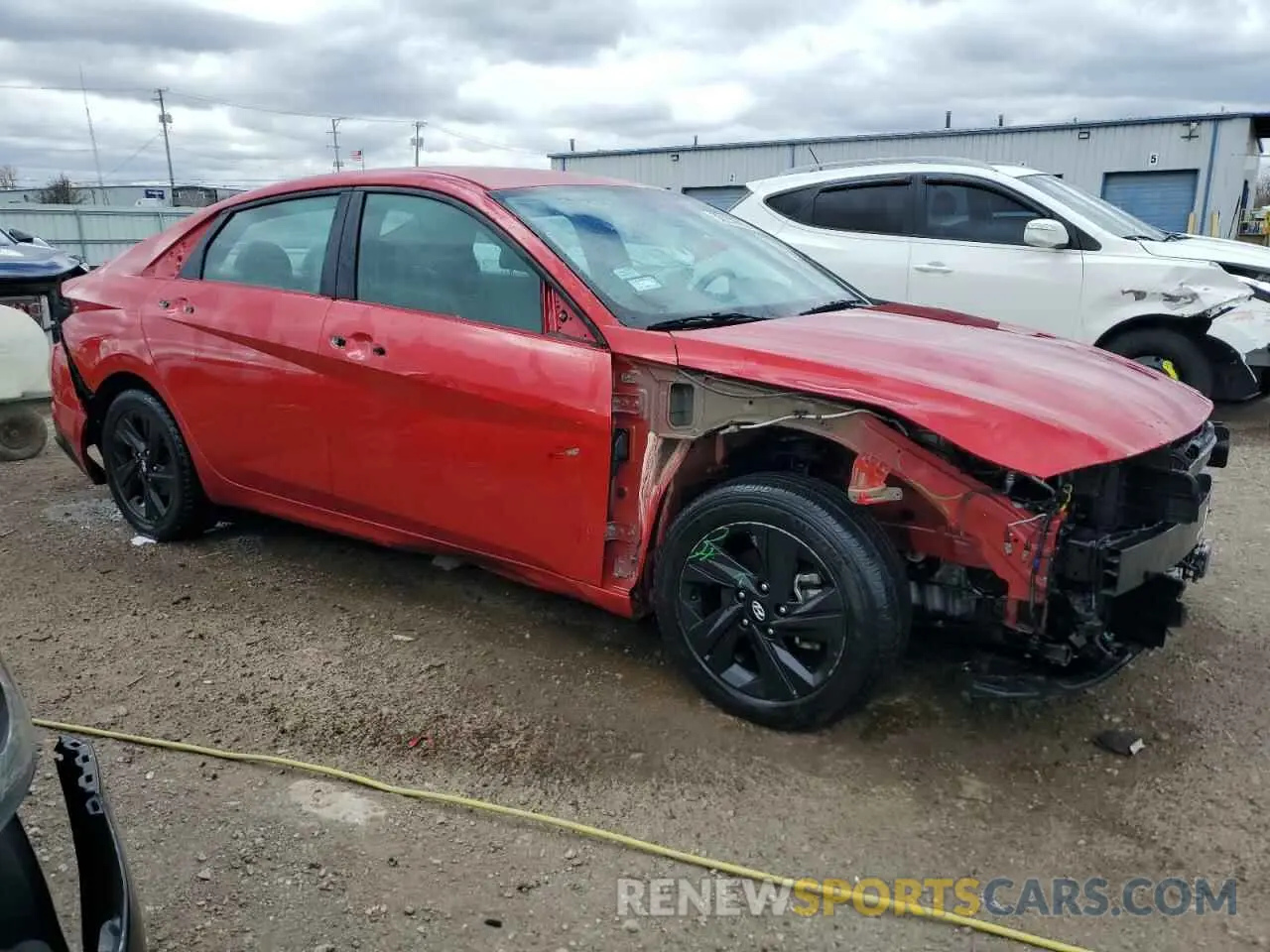 4 fotografías del automóvil dañado 5NPLS4AG1MH016758 HYUNDAI ELANTRA 2021
