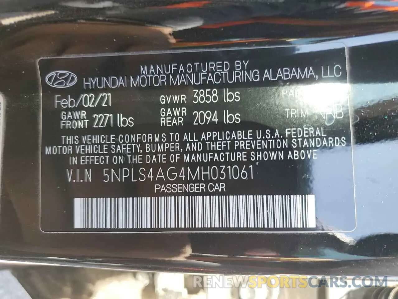 13 fotografías del automóvil dañado 5NPLS4AG4MH031061 HYUNDAI ELANTRA 2021