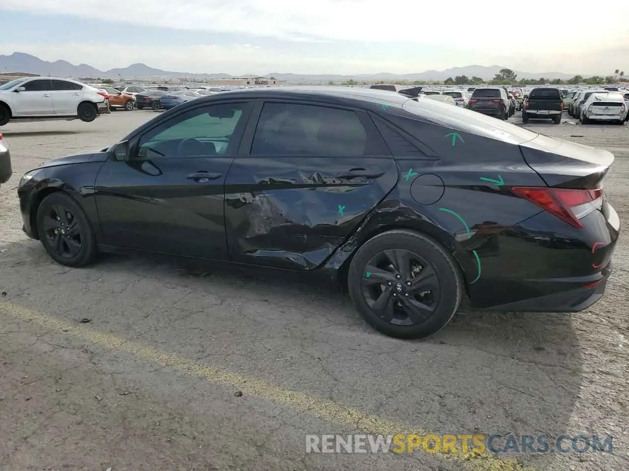 2 fotografías del automóvil dañado 5NPLS4AG7MH017638 HYUNDAI ELANTRA 2021