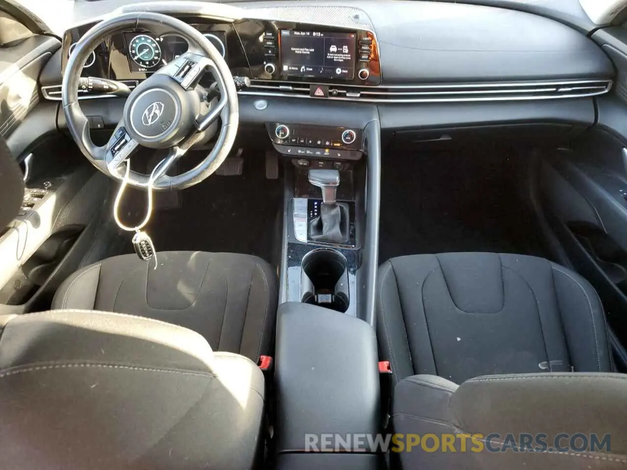 8 fotografías del automóvil dañado 5NPLS4AG8MH002369 HYUNDAI ELANTRA 2021