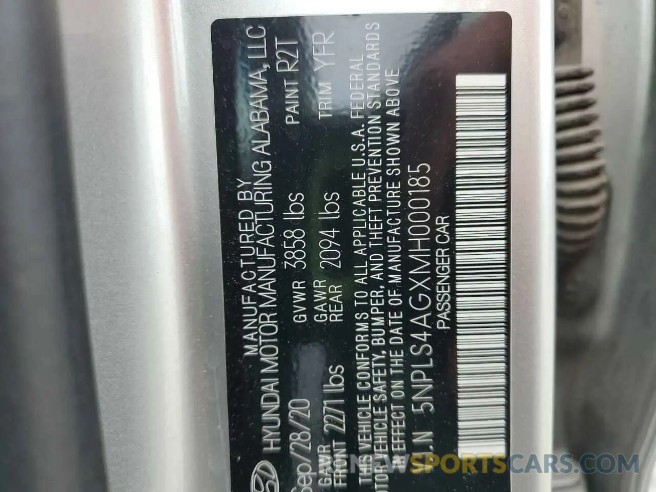 13 fotografías del automóvil dañado 5NPLS4AGXMH000185 HYUNDAI ELANTRA 2021