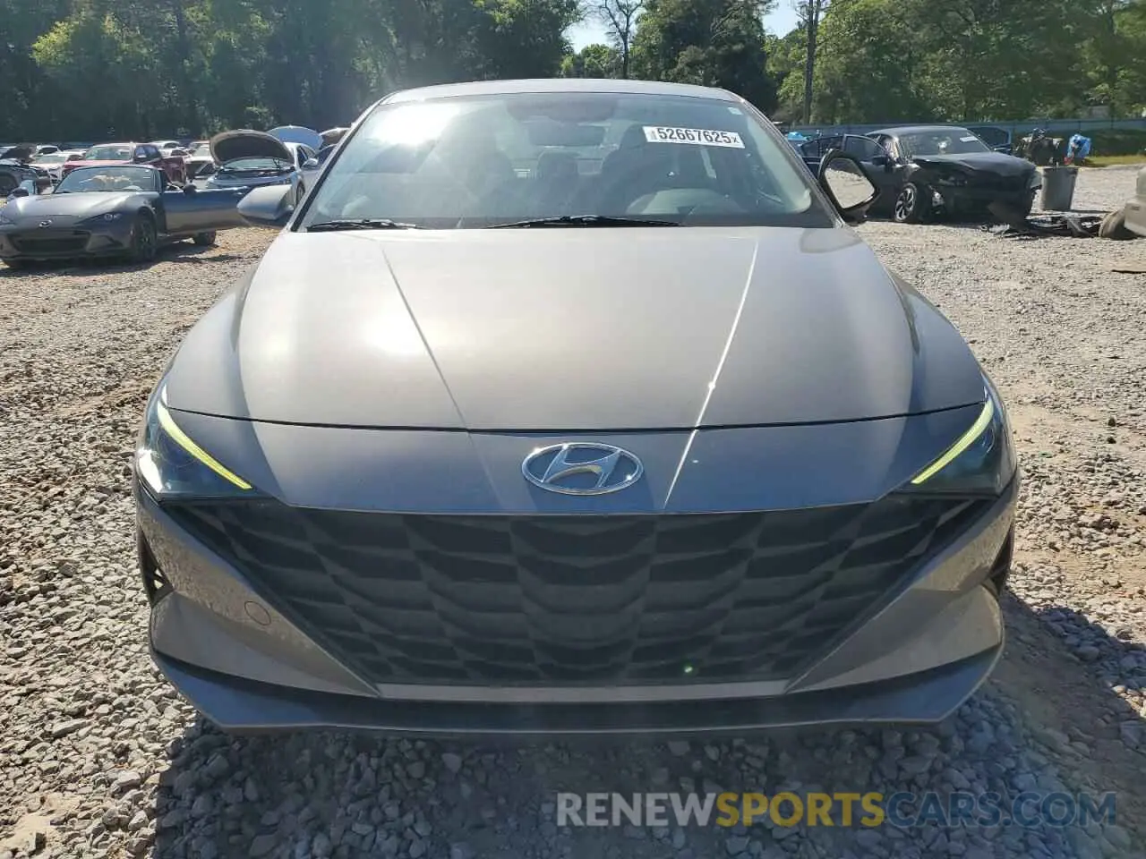 5 fotografías del automóvil dañado KMHLM4AG0MU070841 HYUNDAI ELANTRA 2021