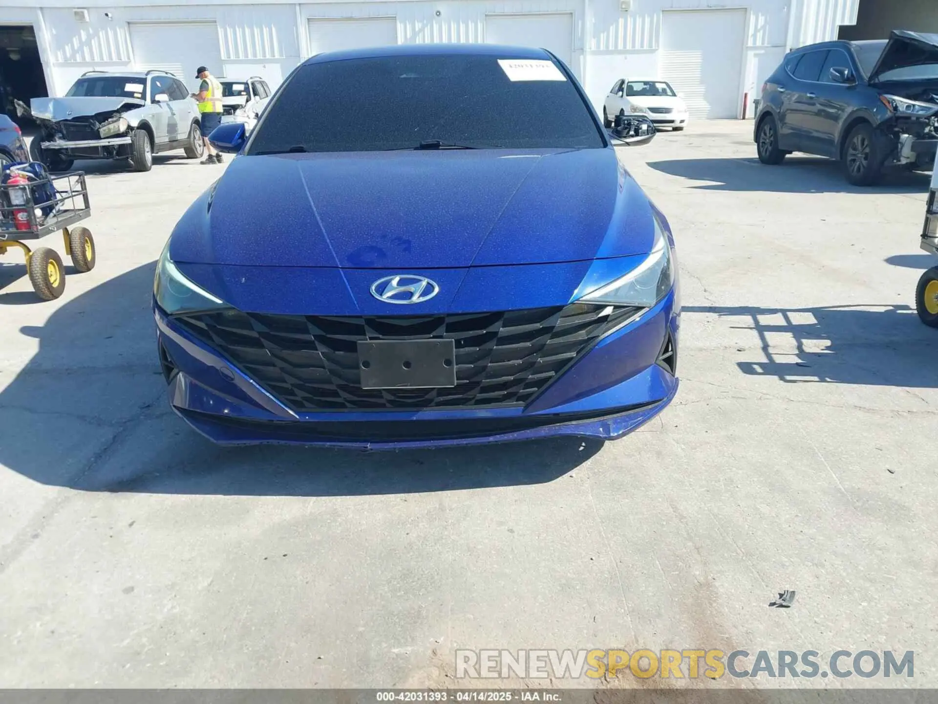 12 fotografías del automóvil dañado KMHLM4AG0MU111078 HYUNDAI ELANTRA 2021