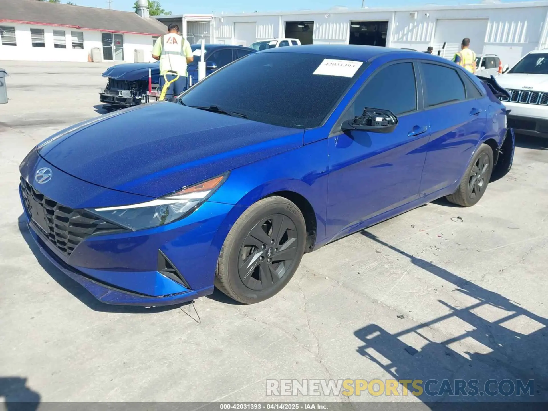 2 fotografías del automóvil dañado KMHLM4AG0MU111078 HYUNDAI ELANTRA 2021