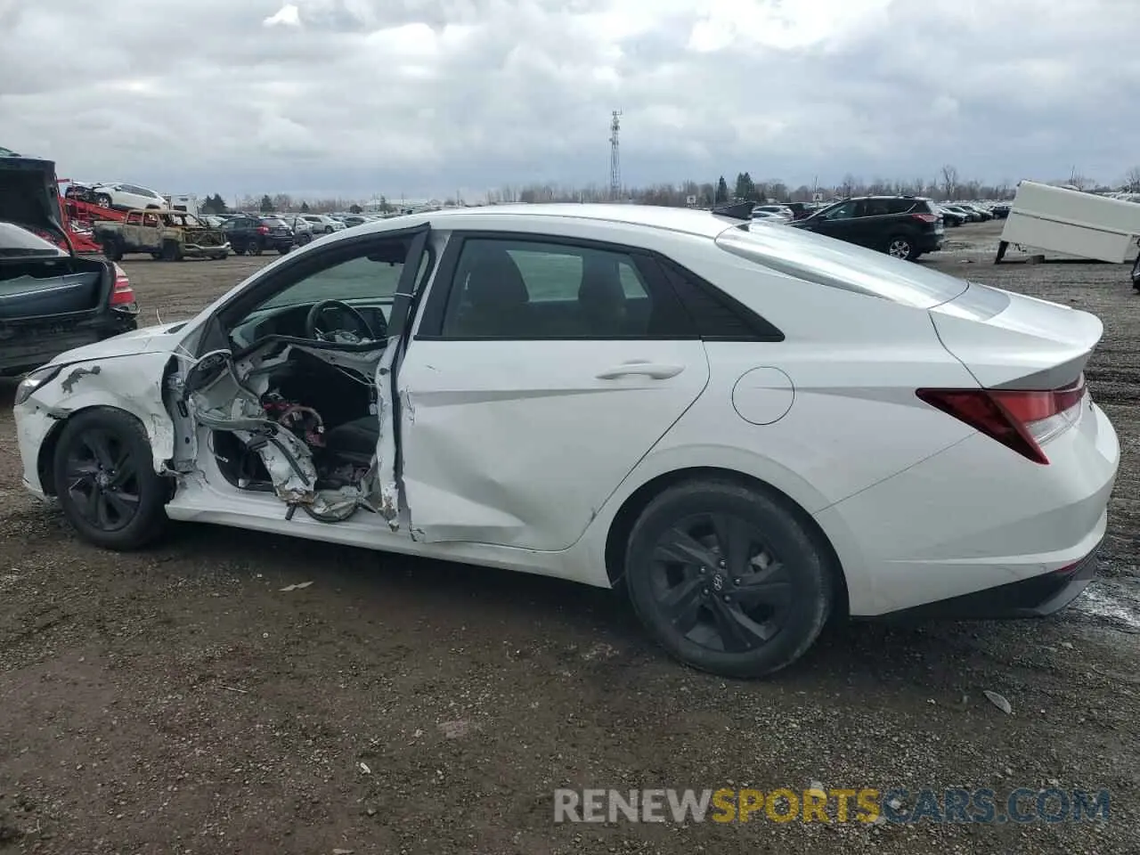 2 fotografías del automóvil dañado KMHLM4AG0MU168011 HYUNDAI ELANTRA 2021