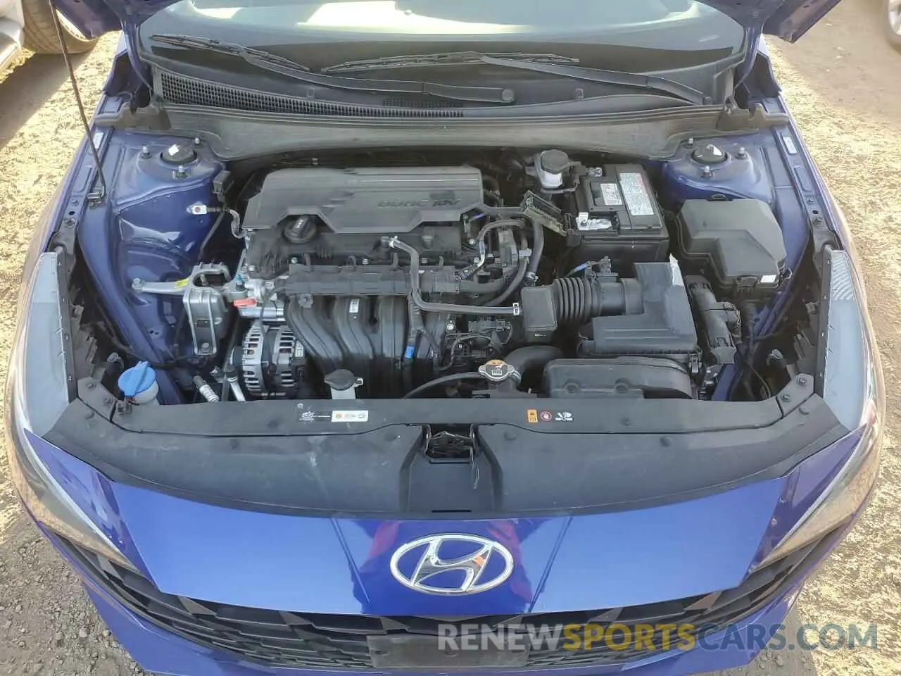 11 fotografías del automóvil dañado KMHLM4AG1MU158099 HYUNDAI ELANTRA 2021