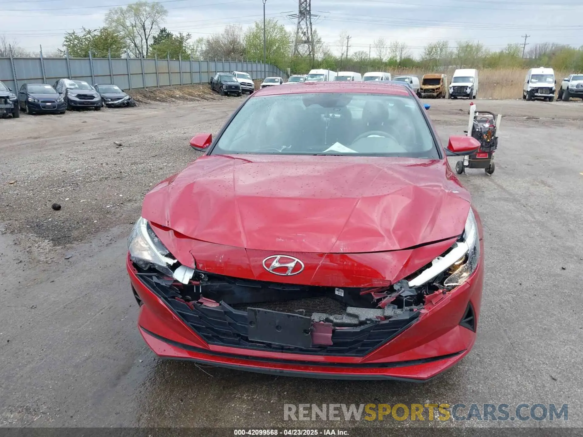 12 fotografías del automóvil dañado KMHLM4AG1MU175615 HYUNDAI ELANTRA 2021