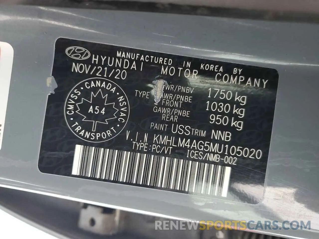 13 fotografías del automóvil dañado KMHLM4AG5MU105020 HYUNDAI ELANTRA 2021