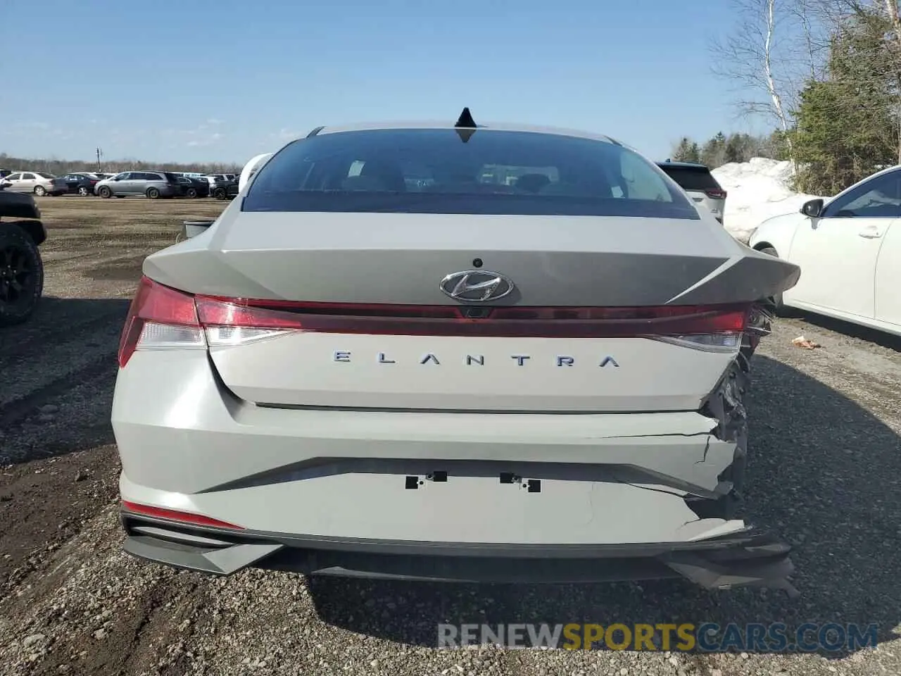6 fotografías del automóvil dañado KMHLM4AG8MU151795 HYUNDAI ELANTRA 2021