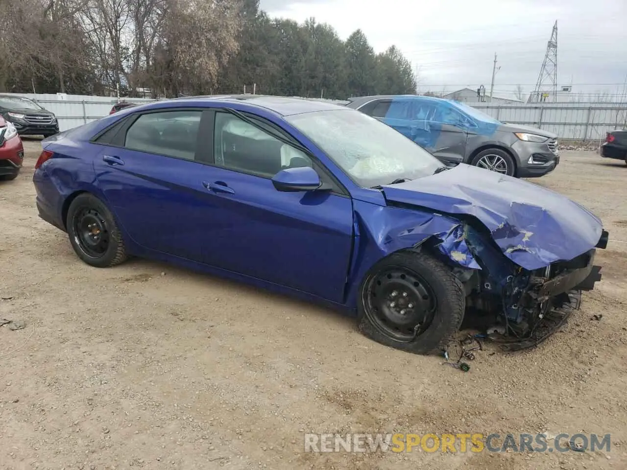 4 fotografías del automóvil dañado KMHLM4AG9MU171764 HYUNDAI ELANTRA 2021