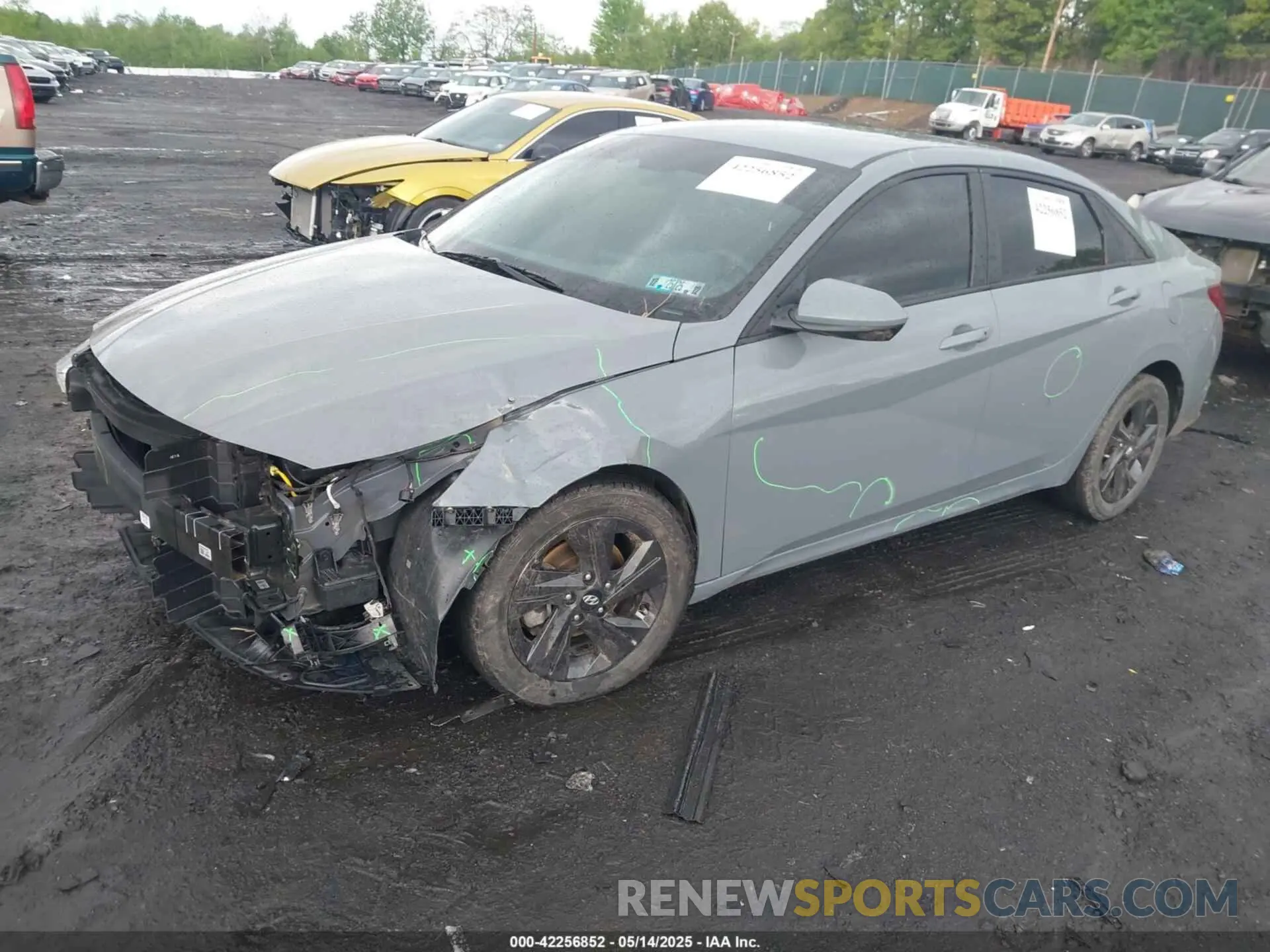 2 fotografías del automóvil dañado KMHLM4AGXMU110827 HYUNDAI ELANTRA 2021