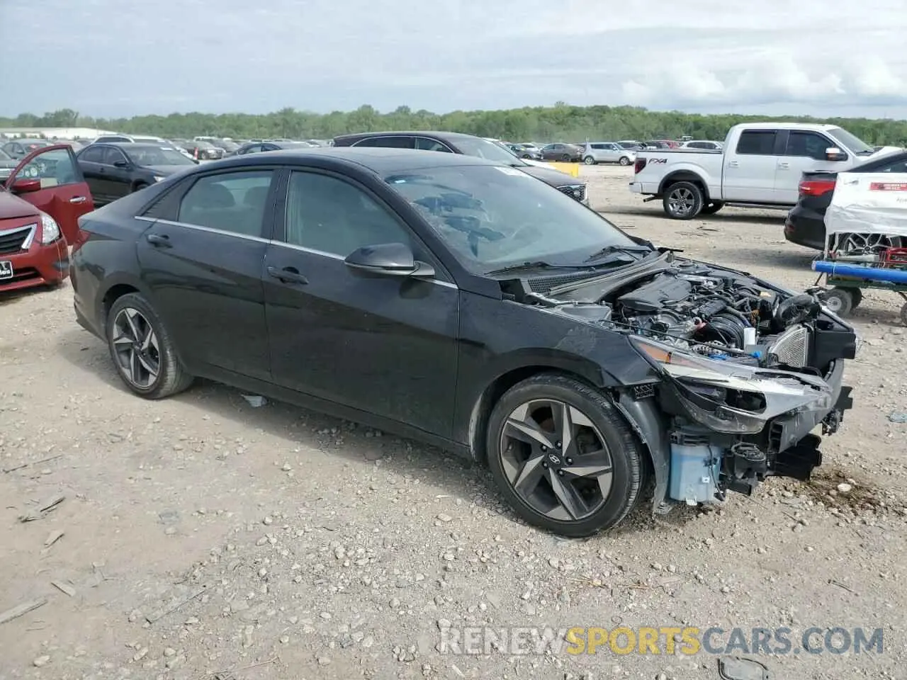 4 fotografías del automóvil dañado KMHLN4AG2MU140014 HYUNDAI ELANTRA 2021