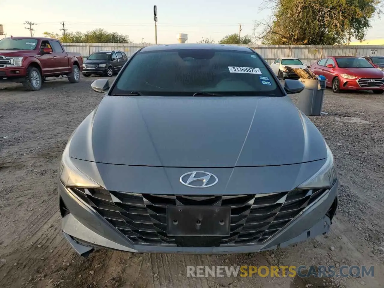 5 fotografías del automóvil dañado KMHLN4AG7MU091327 HYUNDAI ELANTRA 2021