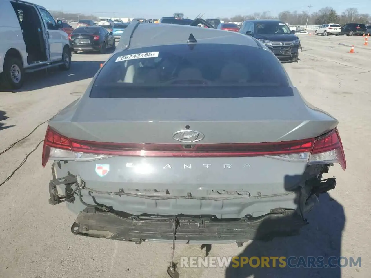 6 fotografías del automóvil dañado KMHLN4AG8MU138994 HYUNDAI ELANTRA 2021