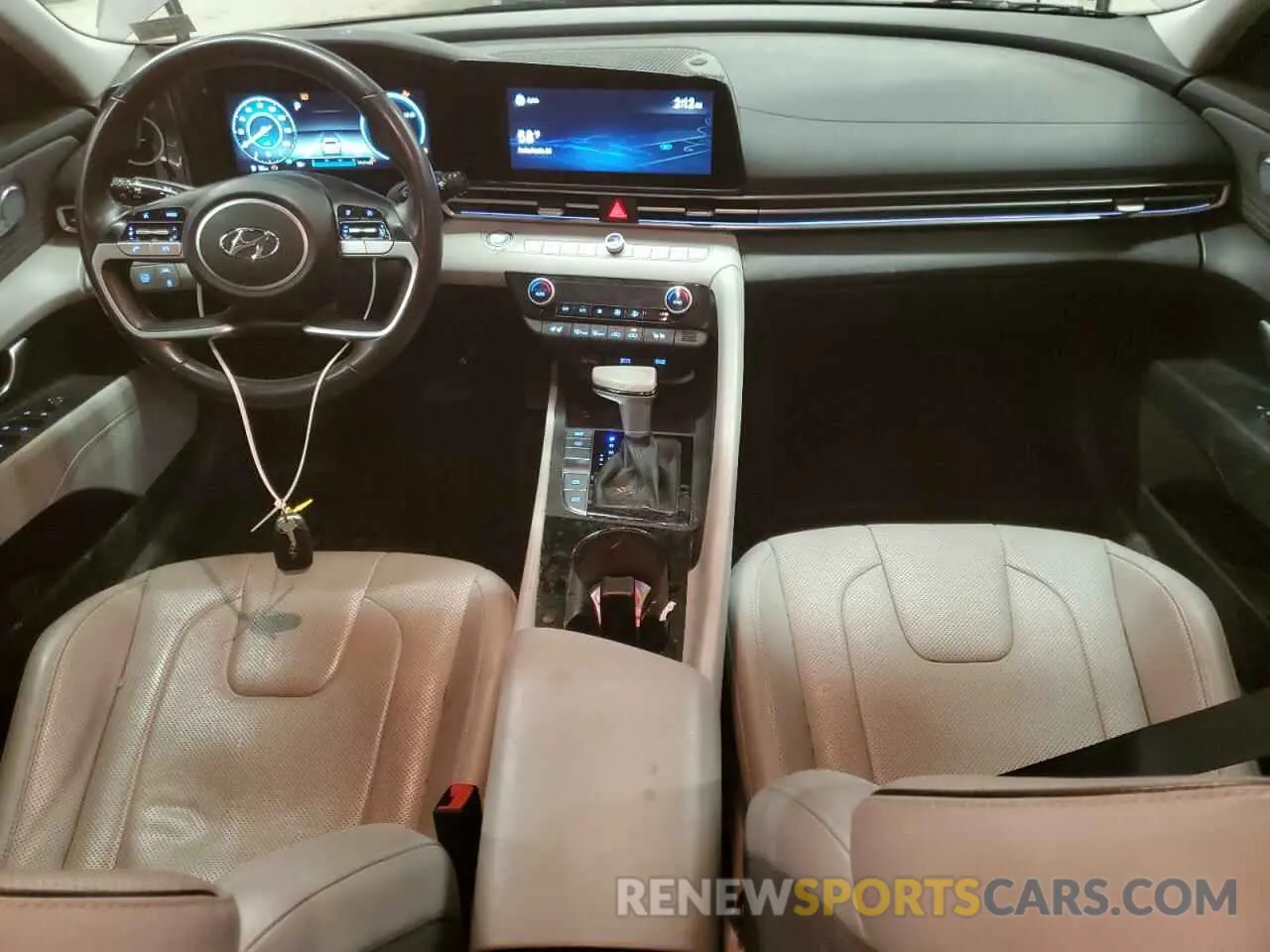 8 fotografías del automóvil dañado KMHLN4AJ5MU011776 HYUNDAI ELANTRA 2021