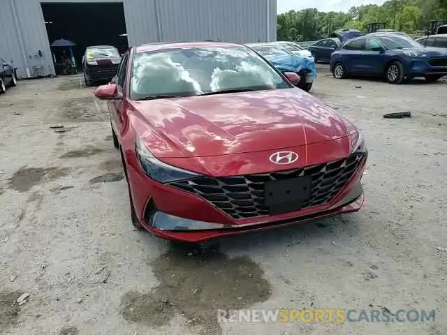 13 fotografías del automóvil dañado KMHLP4AG7MU157126 HYUNDAI ELANTRA 2021