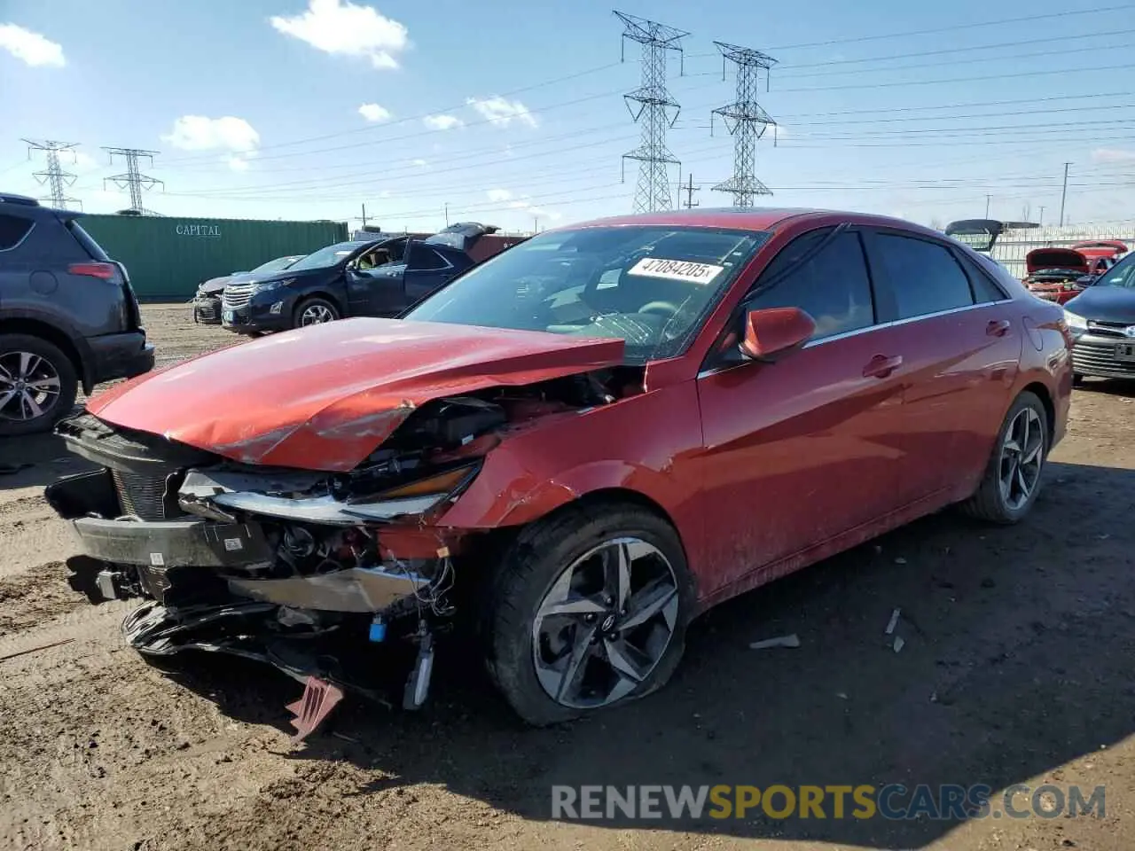 1 fotografías del automóvil dañado KMHLP4AG8MU120098 HYUNDAI ELANTRA 2021