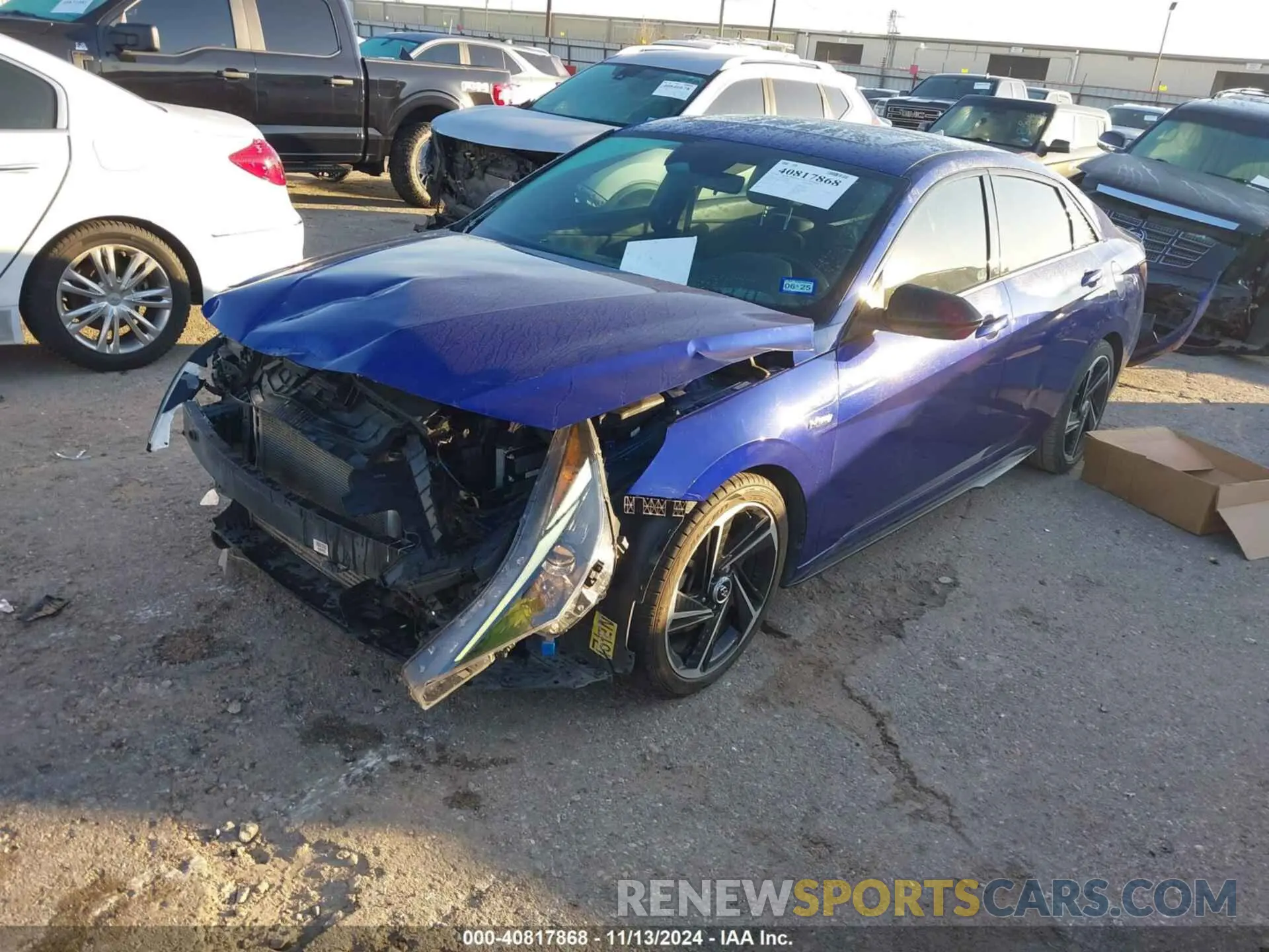 2 fotografías del automóvil dañado KMHLR4AF7MU188426 HYUNDAI ELANTRA 2021