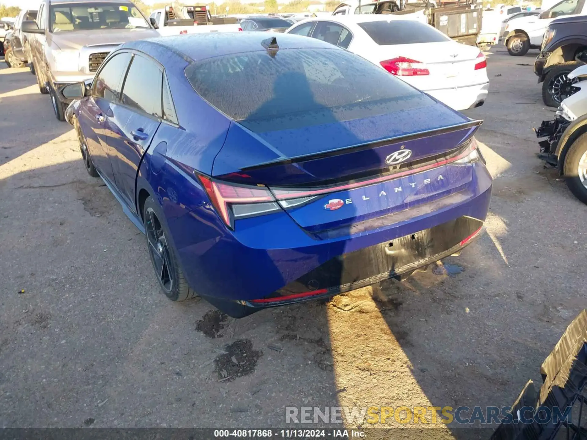 3 fotografías del automóvil dañado KMHLR4AF7MU188426 HYUNDAI ELANTRA 2021