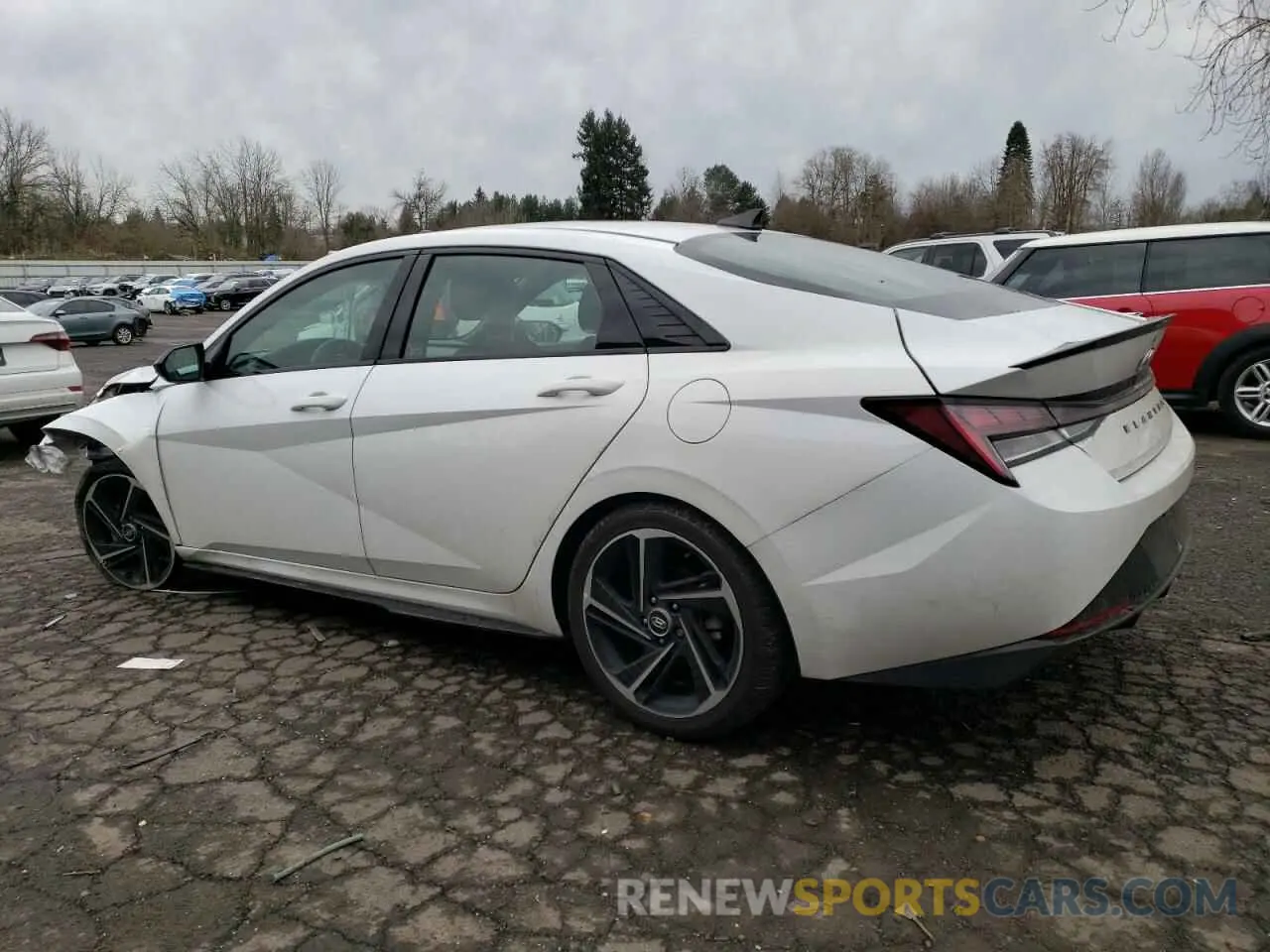 2 fotografías del automóvil dañado KMHLR4AF8MU188564 HYUNDAI ELANTRA 2021