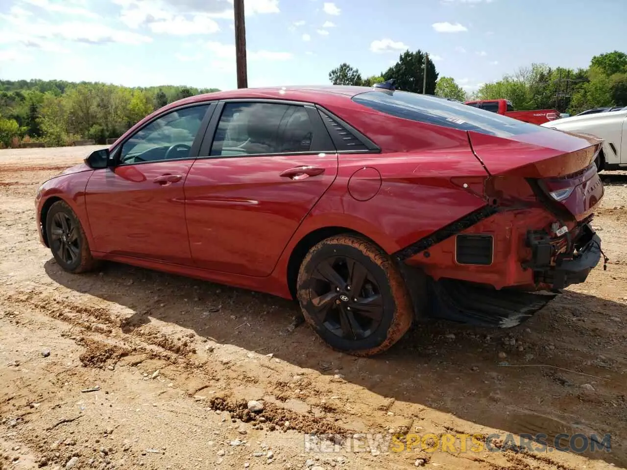 2 fotografías del automóvil dañado KMHLS4AG3MU150110 HYUNDAI ELANTRA 2021