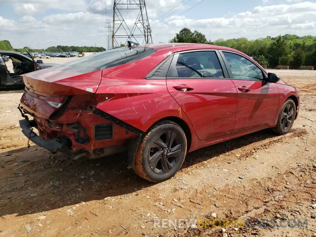 3 fotografías del automóvil dañado KMHLS4AG3MU150110 HYUNDAI ELANTRA 2021