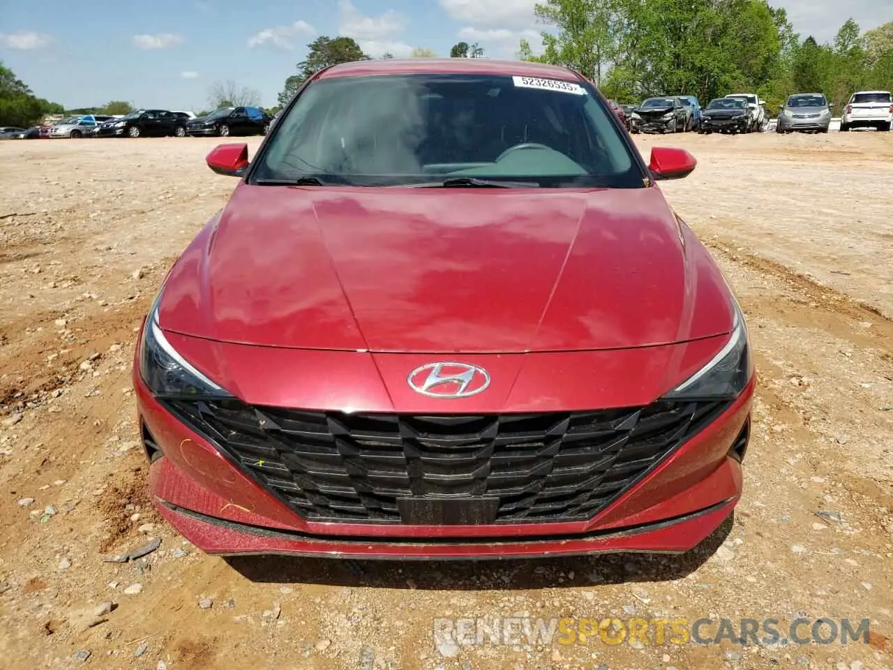 5 fotografías del automóvil dañado KMHLS4AG3MU150110 HYUNDAI ELANTRA 2021