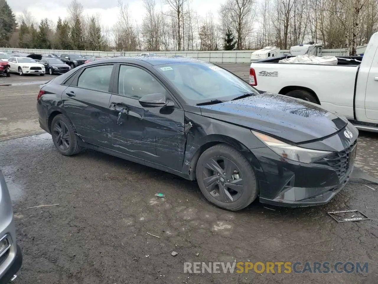 4 fotografías del automóvil dañado KMHLS4AG4MU065146 HYUNDAI ELANTRA 2021