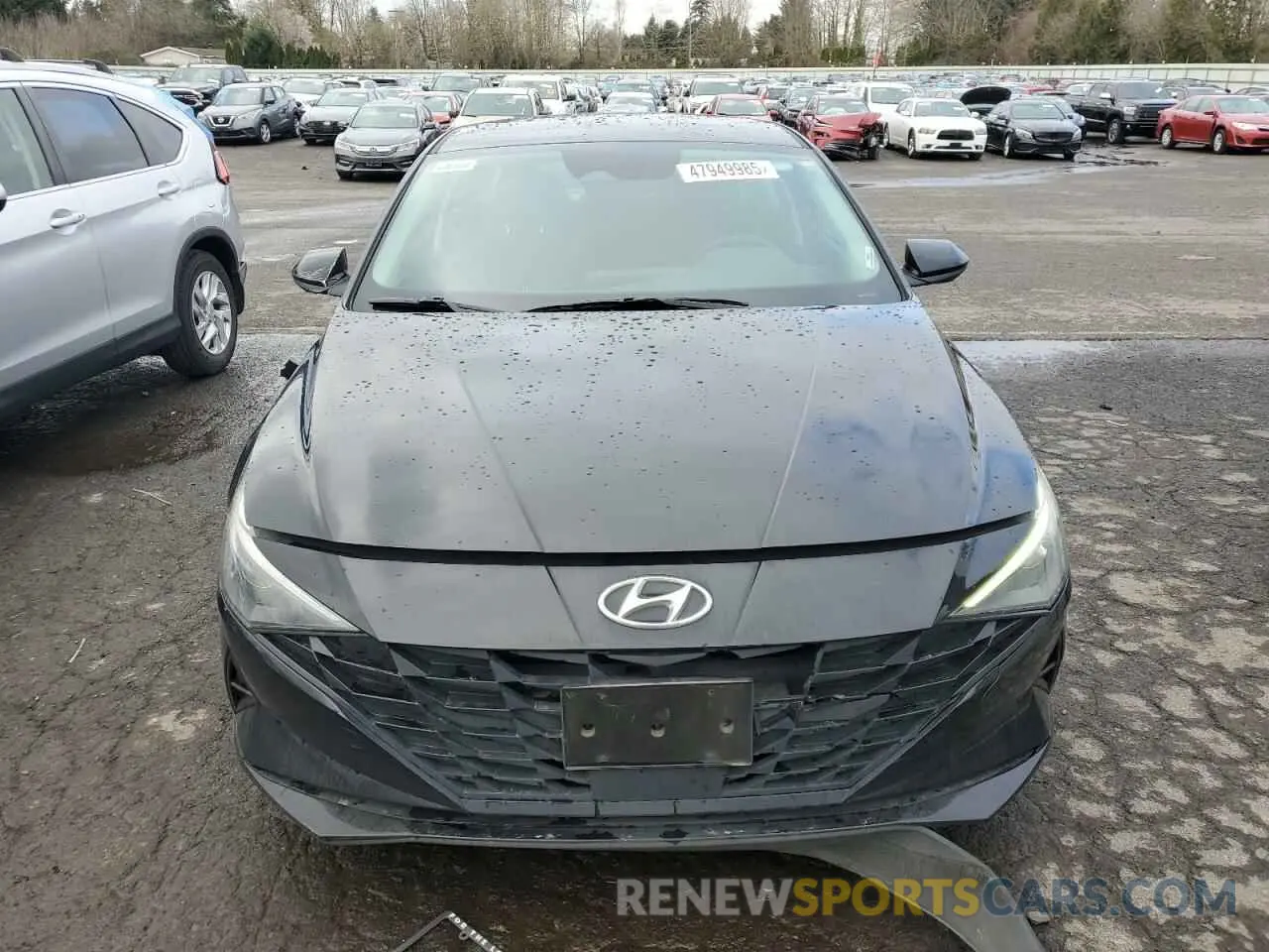 5 fotografías del automóvil dañado KMHLS4AG4MU065146 HYUNDAI ELANTRA 2021