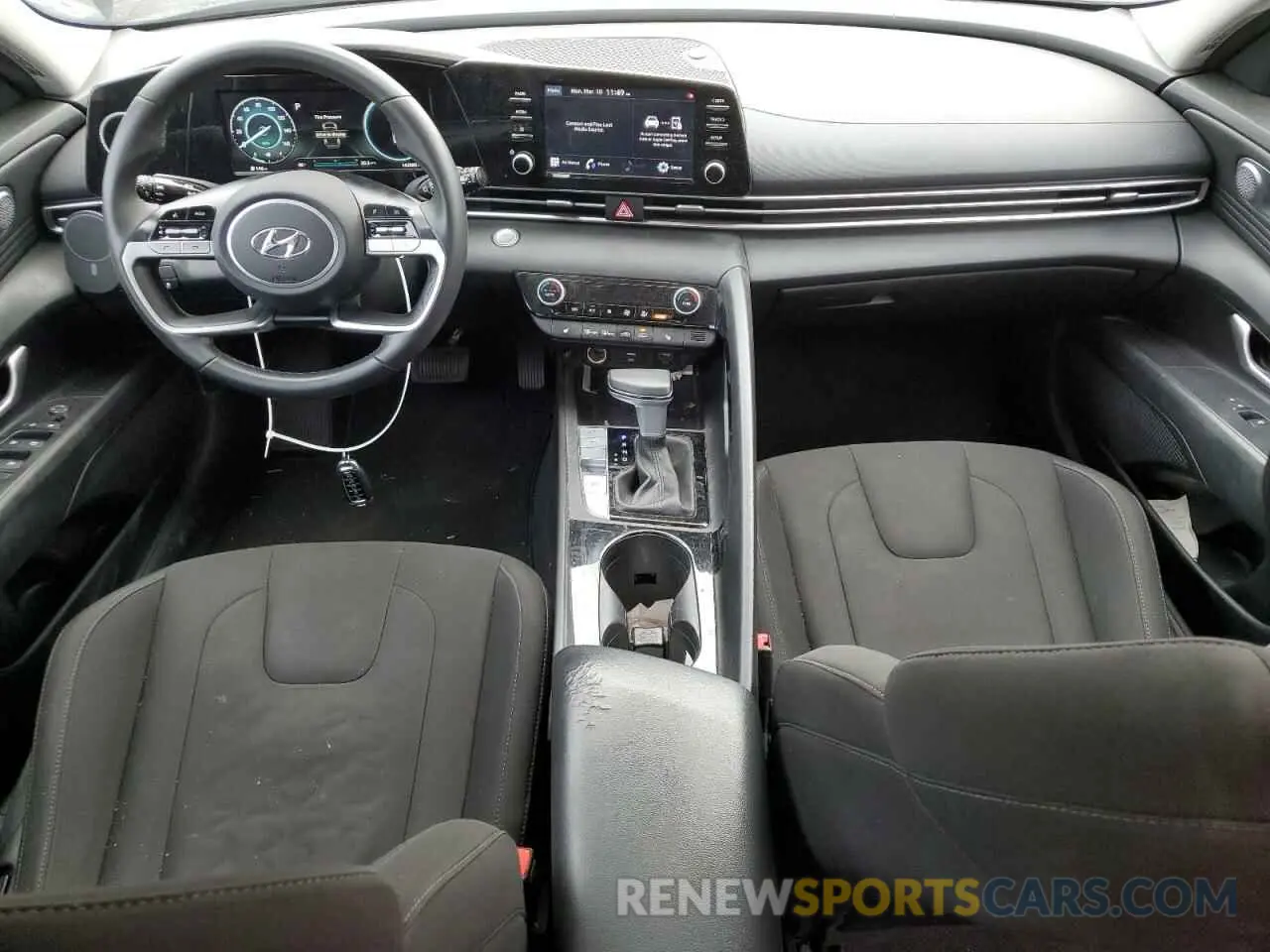 8 fotografías del automóvil dañado KMHLS4AG4MU065146 HYUNDAI ELANTRA 2021