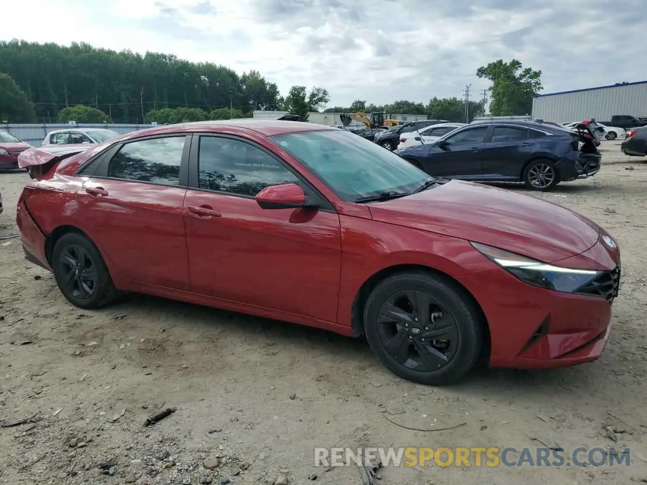 4 fotografías del automóvil dañado KMHLS4AG4MU121733 HYUNDAI ELANTRA 2021