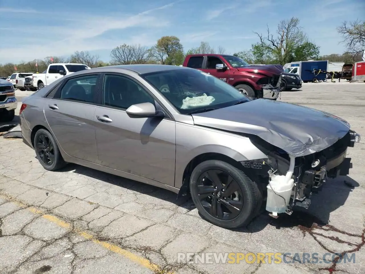 4 fotografías del automóvil dañado KMHLS4AG6MU186499 HYUNDAI ELANTRA 2021