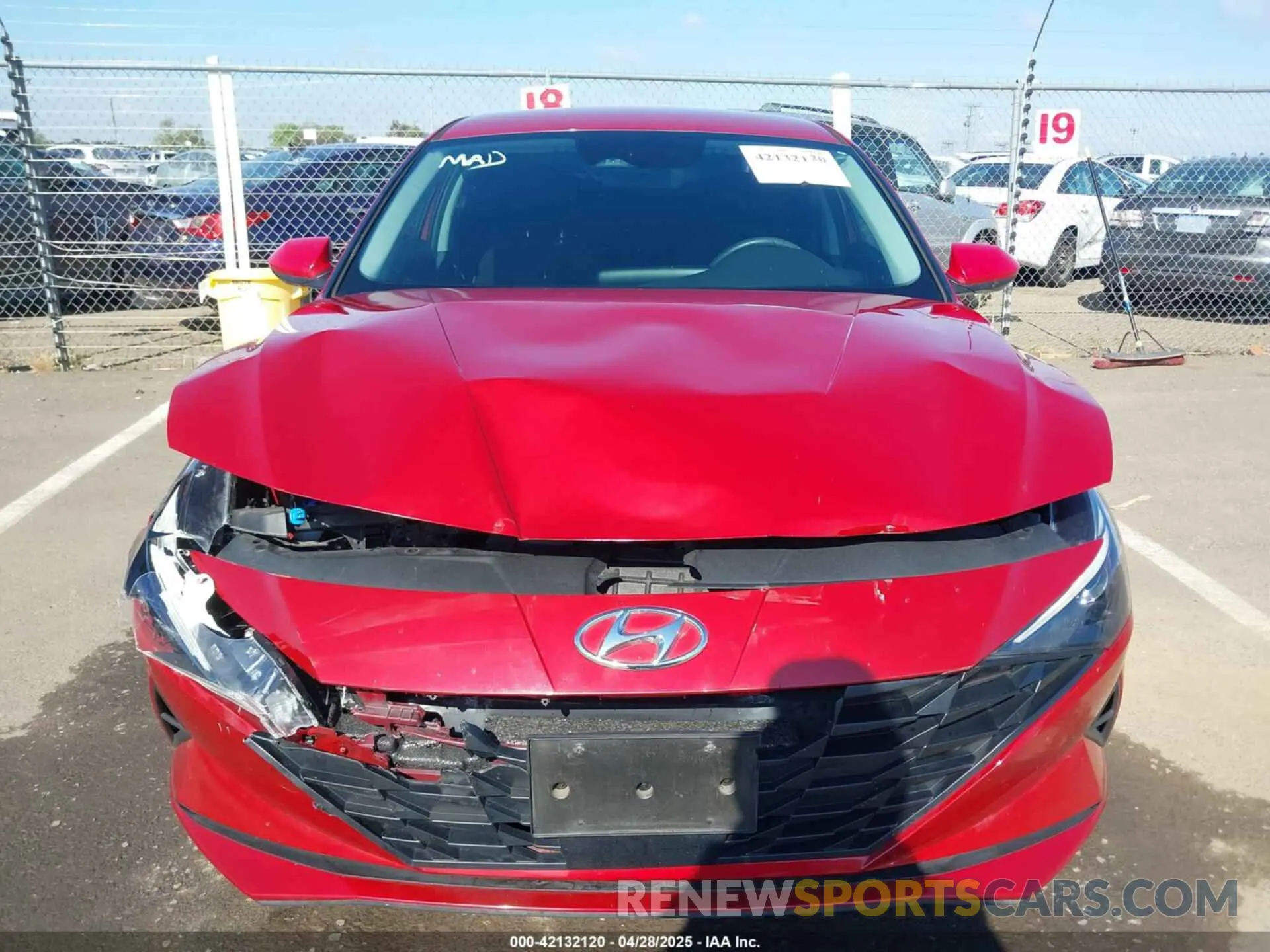 12 fotografías del automóvil dañado KMHLS4AG8MU195768 HYUNDAI ELANTRA 2021