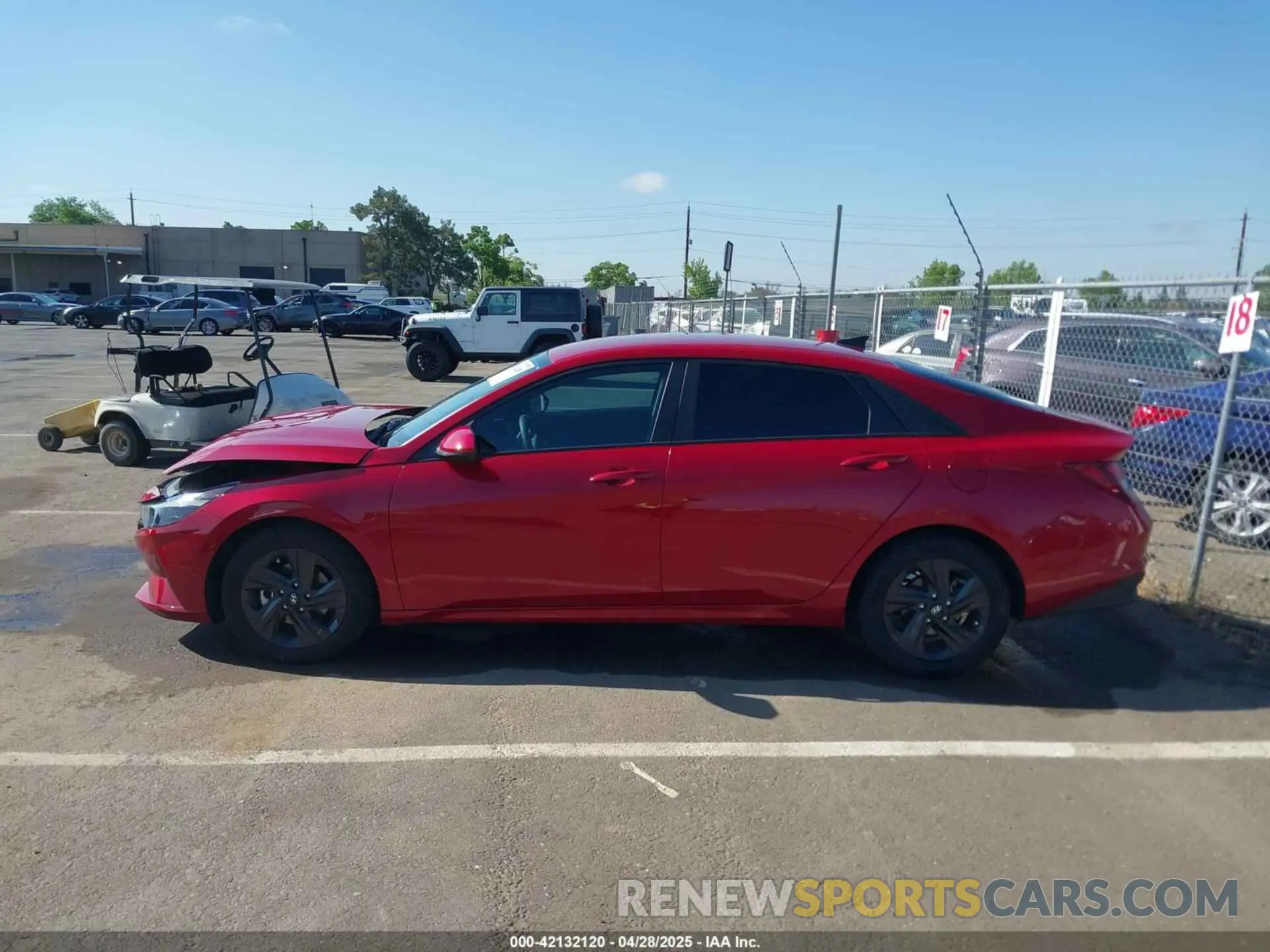 14 fotografías del automóvil dañado KMHLS4AG8MU195768 HYUNDAI ELANTRA 2021