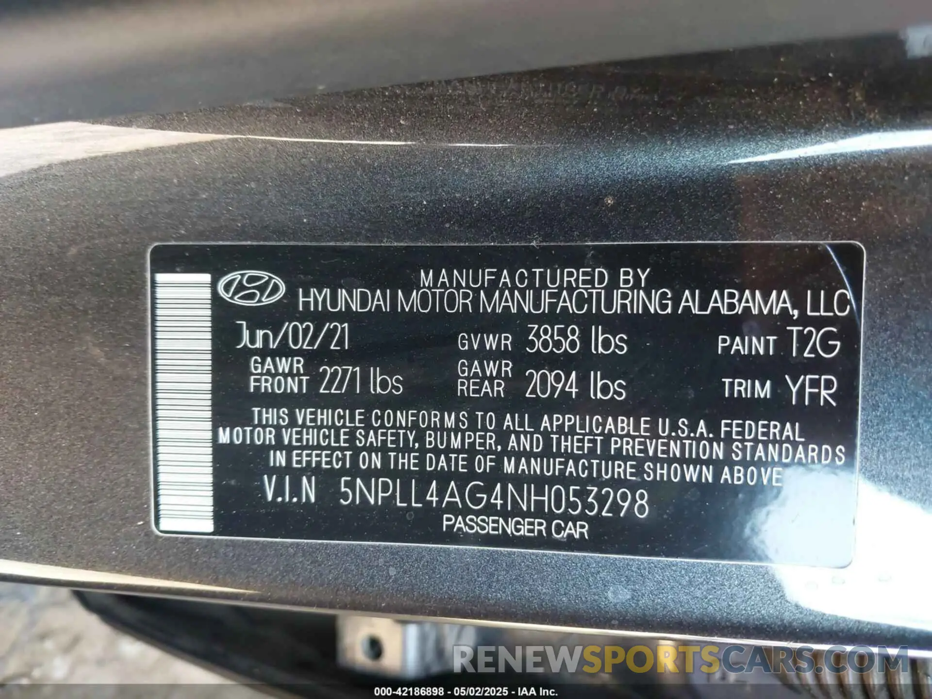 9 fotografías del automóvil dañado 5NPLL4AG4NH053298 HYUNDAI ELANTRA 2022