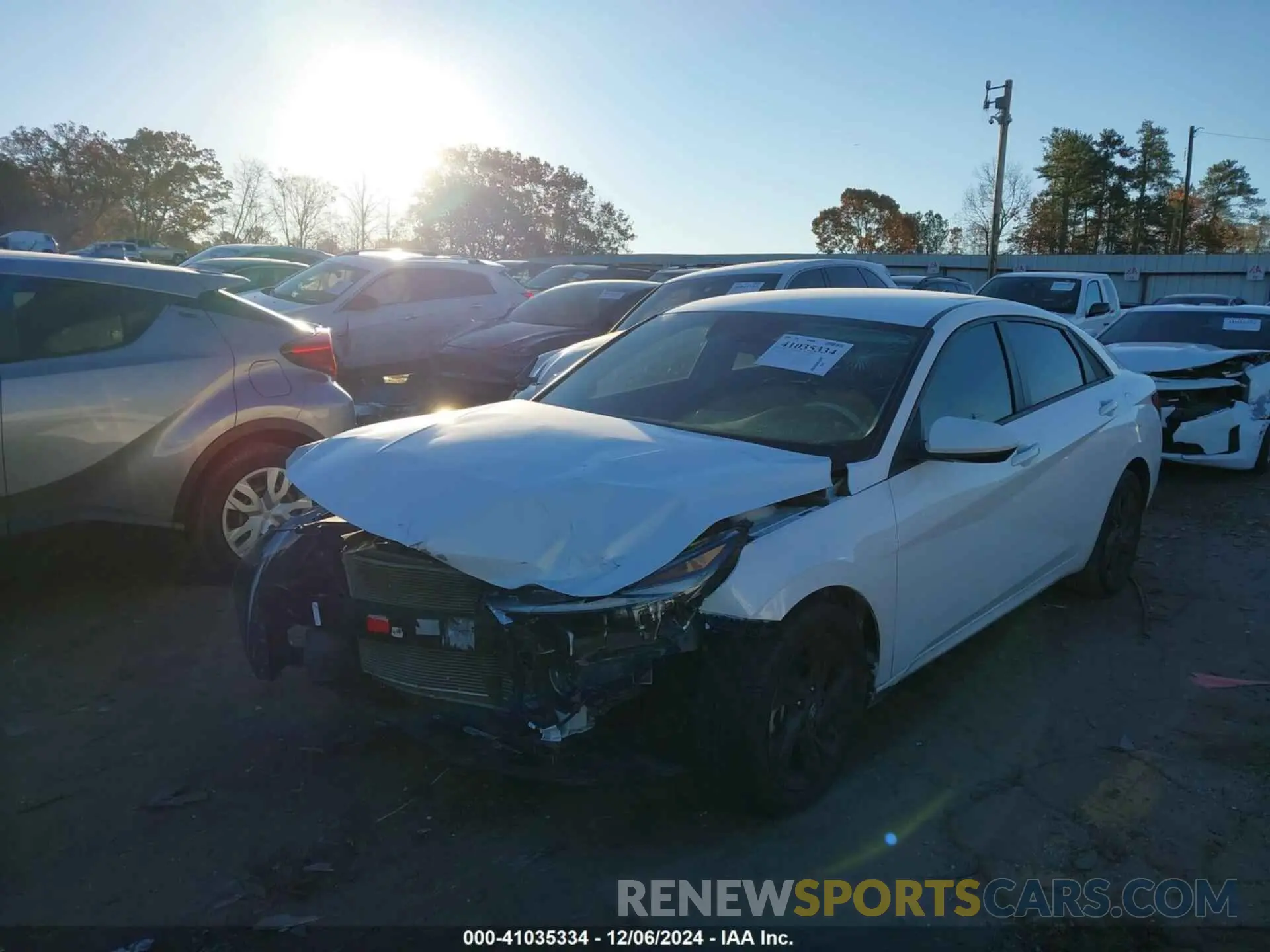 2 fotografías del automóvil dañado 5NPLM4AG0NH066059 HYUNDAI ELANTRA 2022