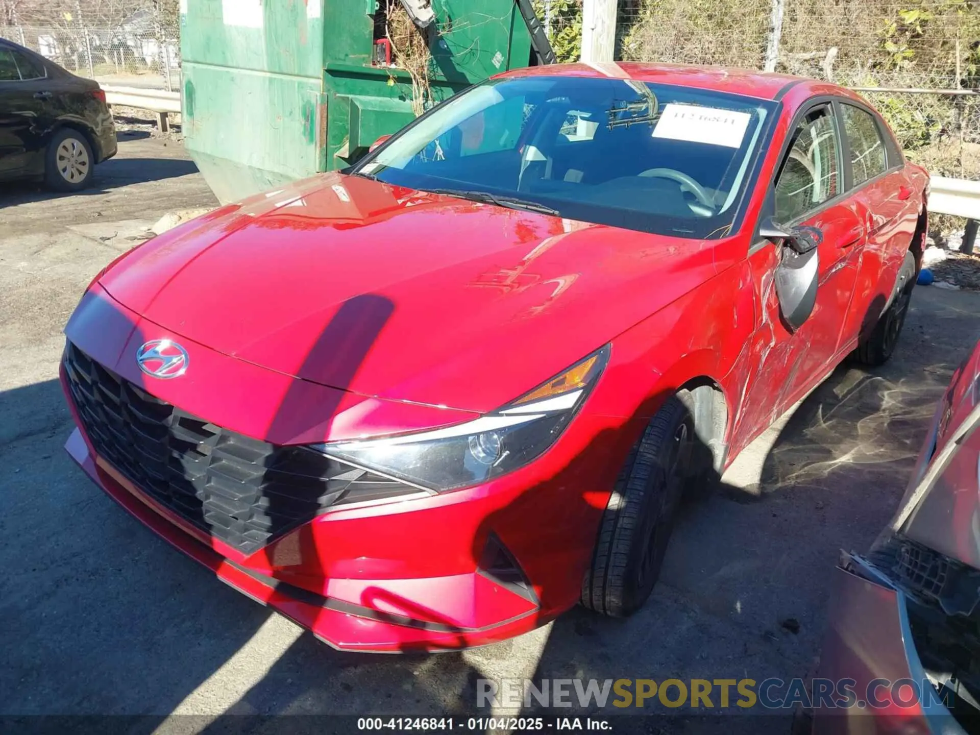 2 fotografías del automóvil dañado 5NPLM4AG0NH070483 HYUNDAI ELANTRA 2022